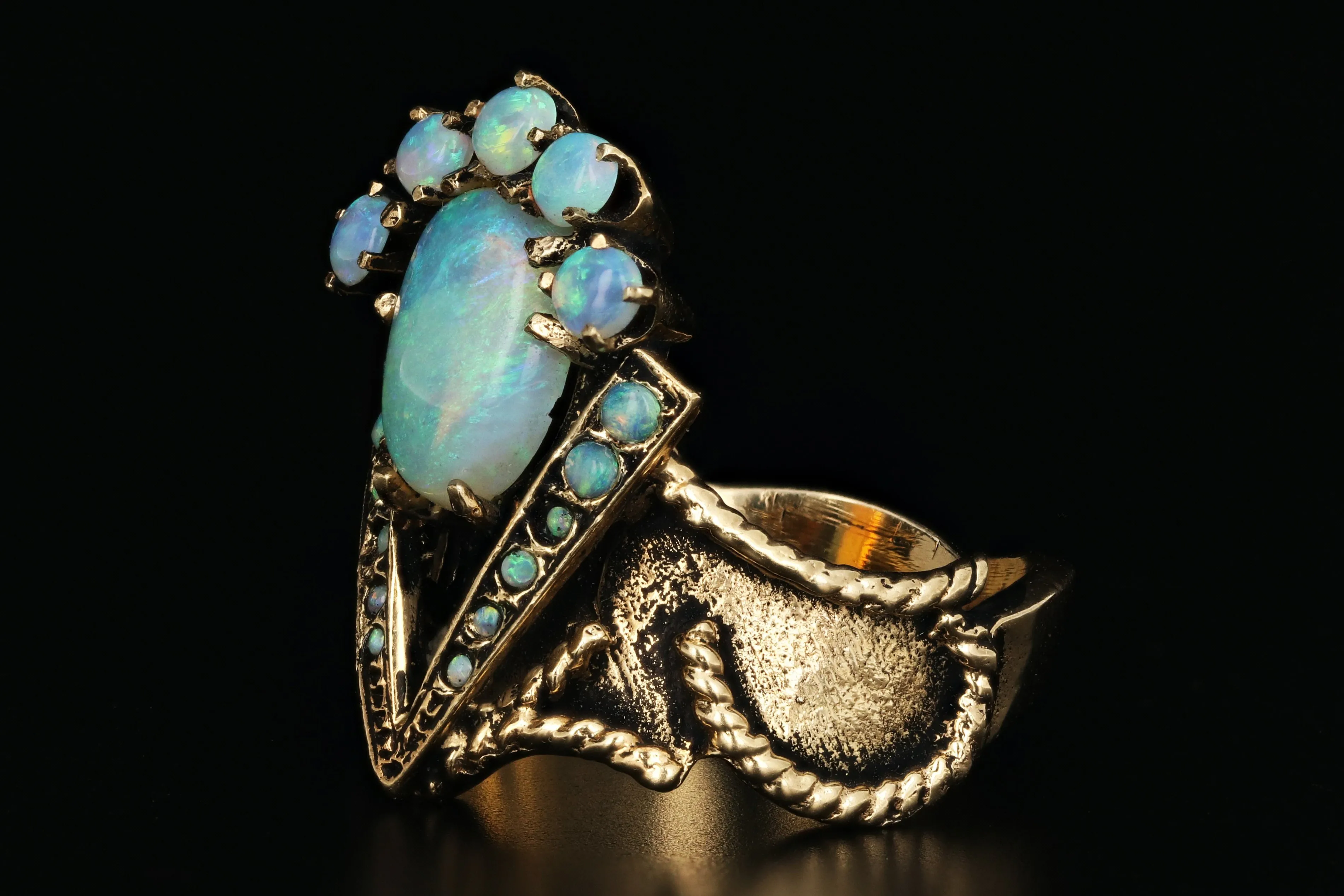 14K Yellow Gold Majestic Opal Ring