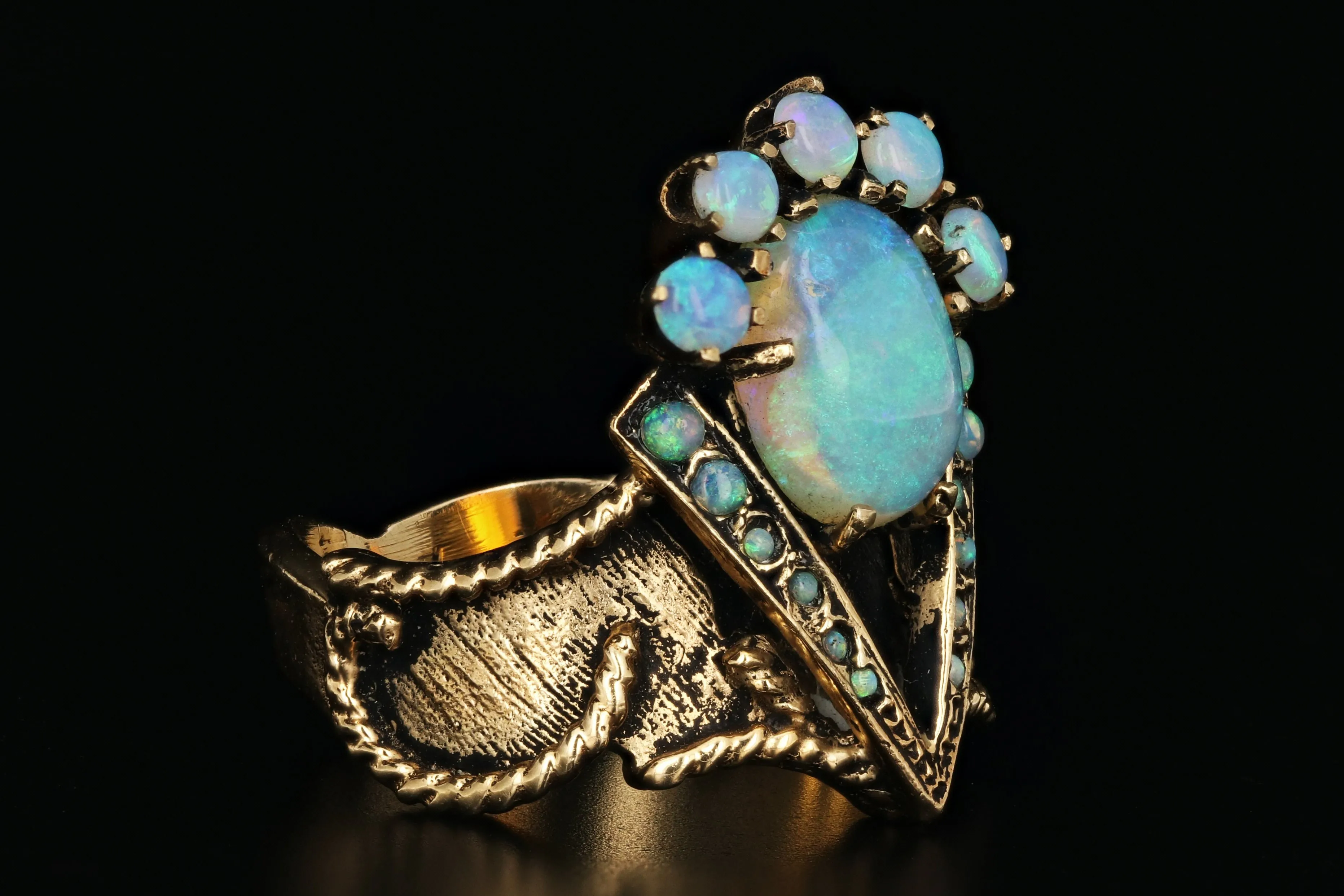 14K Yellow Gold Majestic Opal Ring