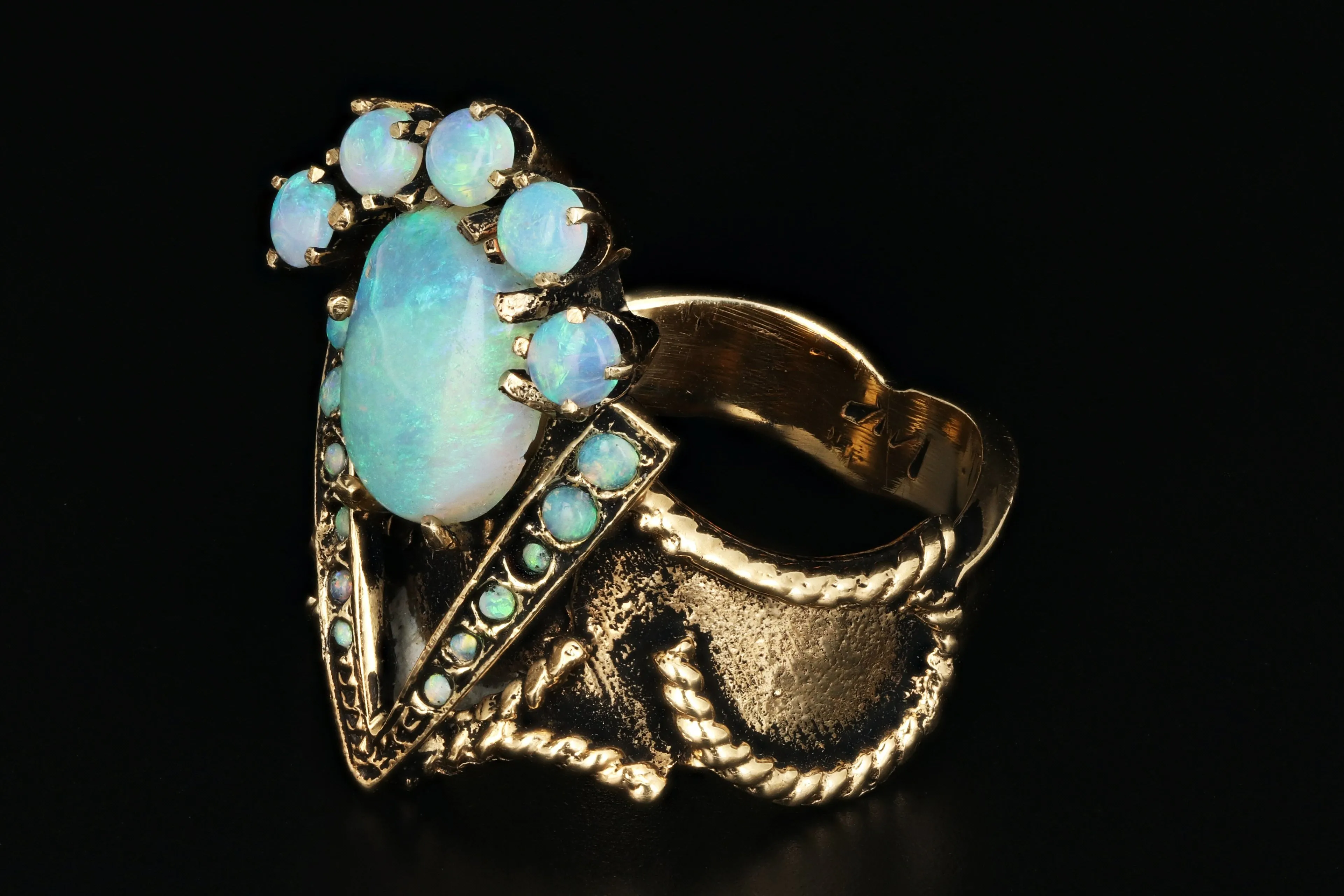 14K Yellow Gold Majestic Opal Ring