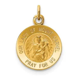 14k Yellow Gold Our Lady of Mt. Carmel Medal