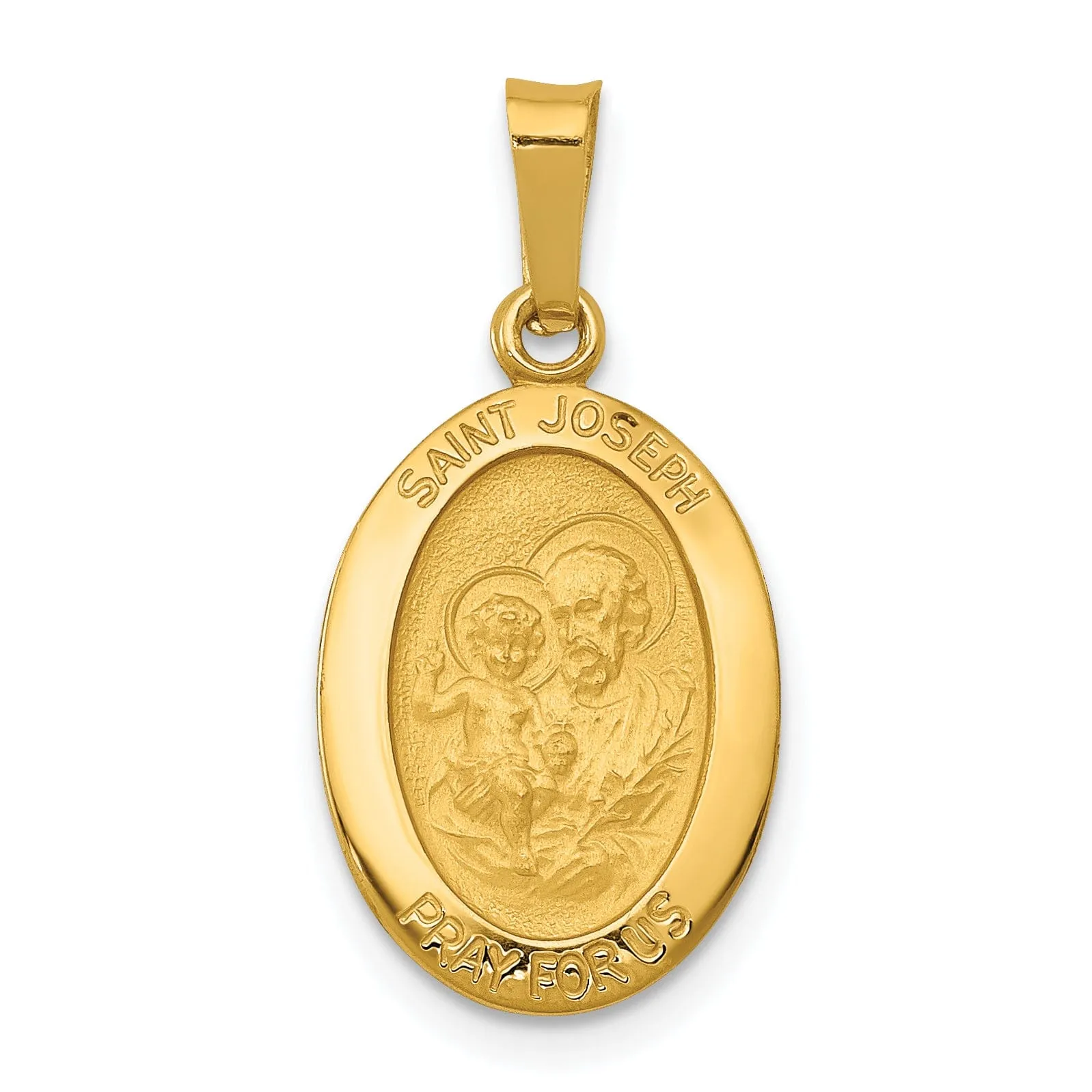 14k Yellow Gold Saint Joseph Medal Pendant