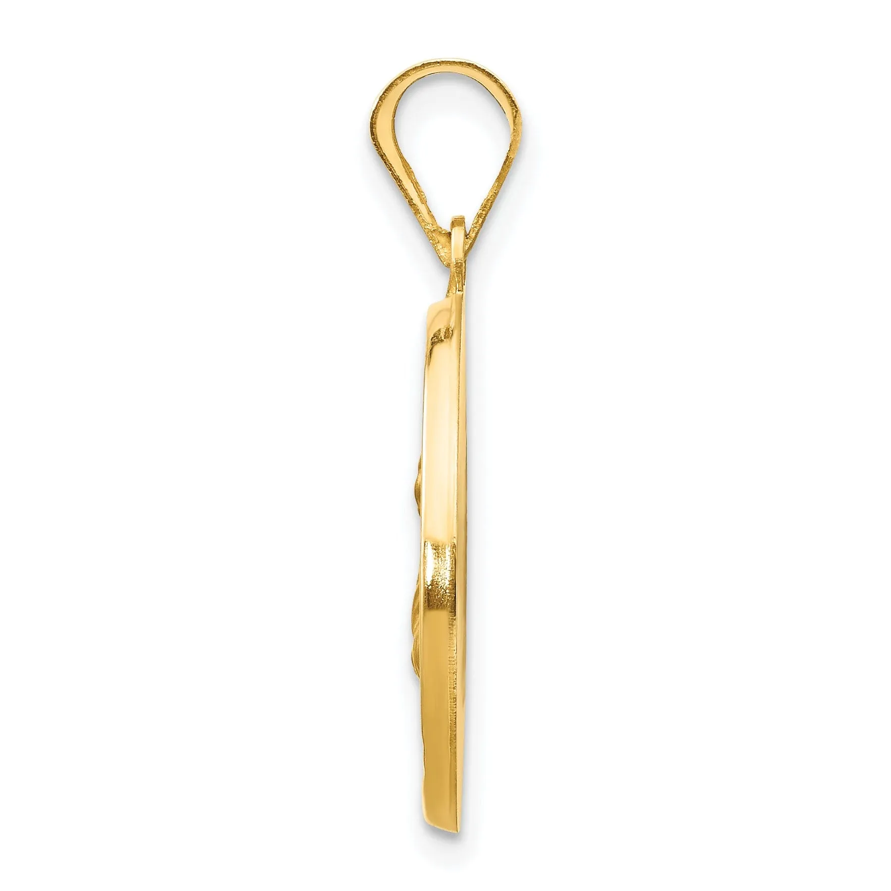 14k Yellow Gold Saint Lucy Medal Pendant