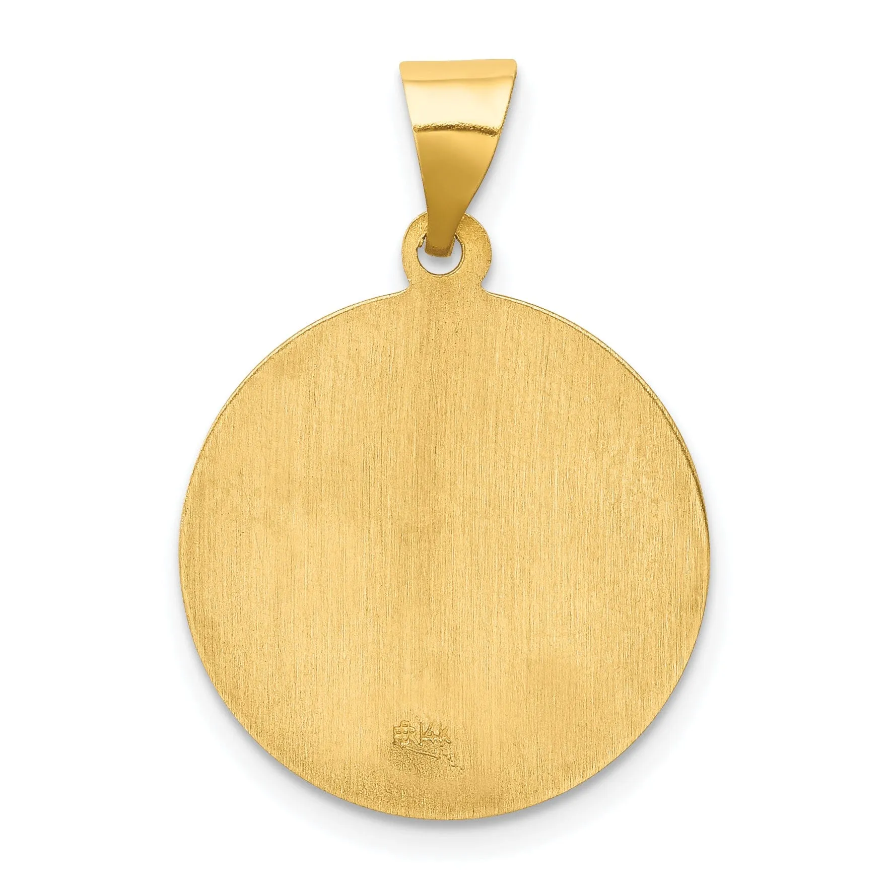 14k Yellow Gold Saint Lucy Medal Pendant