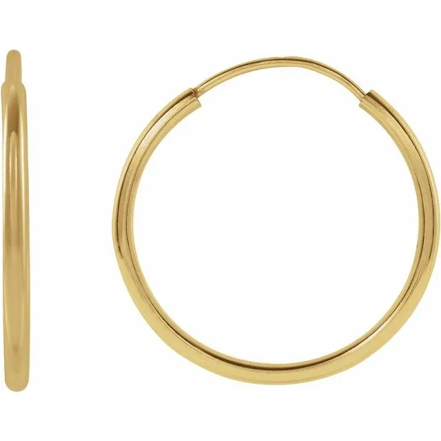 14K Yellow Huggies
