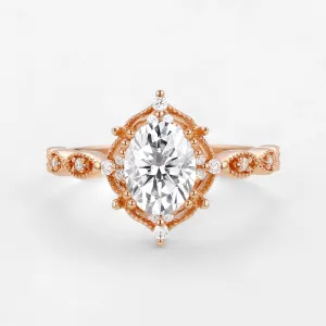 1.5ct Moissanite Signature Vintage Engagement Ring - The ‘Charlotte’ Ring