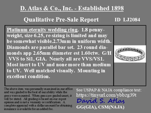 1.60ctw Round Brilliant Cut Diamond Eternity Band