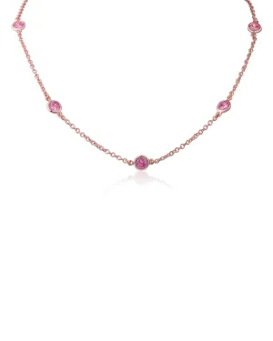 16" Pink Station Necklace