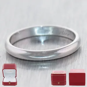 1895 Cartier Platinum Thin Wedding Band Ring Size 49