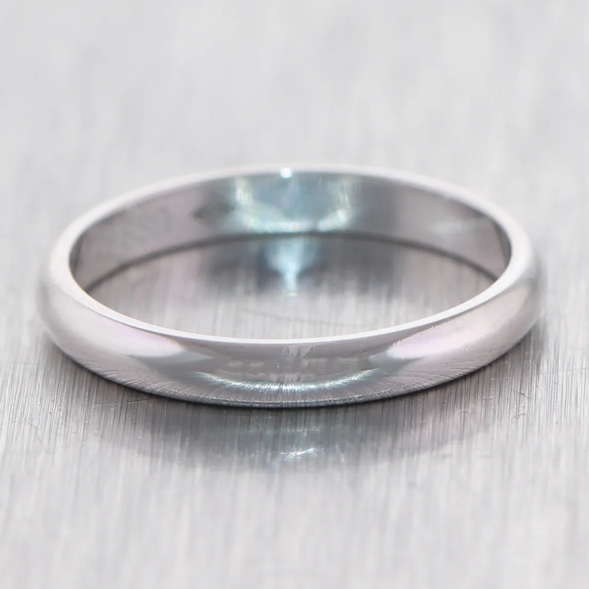 1895 Cartier Platinum Thin Wedding Band Ring Size 49