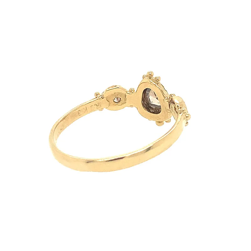 18k Aurora Brown Diamond Ring