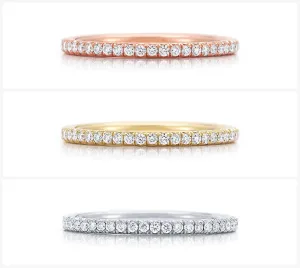 18K DITR Infinity Eternity Ring - TOP Quality Real Natural Diamonds