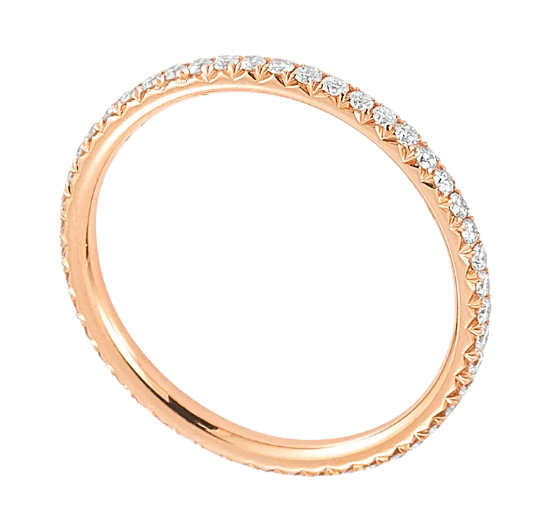 18K DITR Infinity Eternity Ring - TOP Quality Real Natural Diamonds