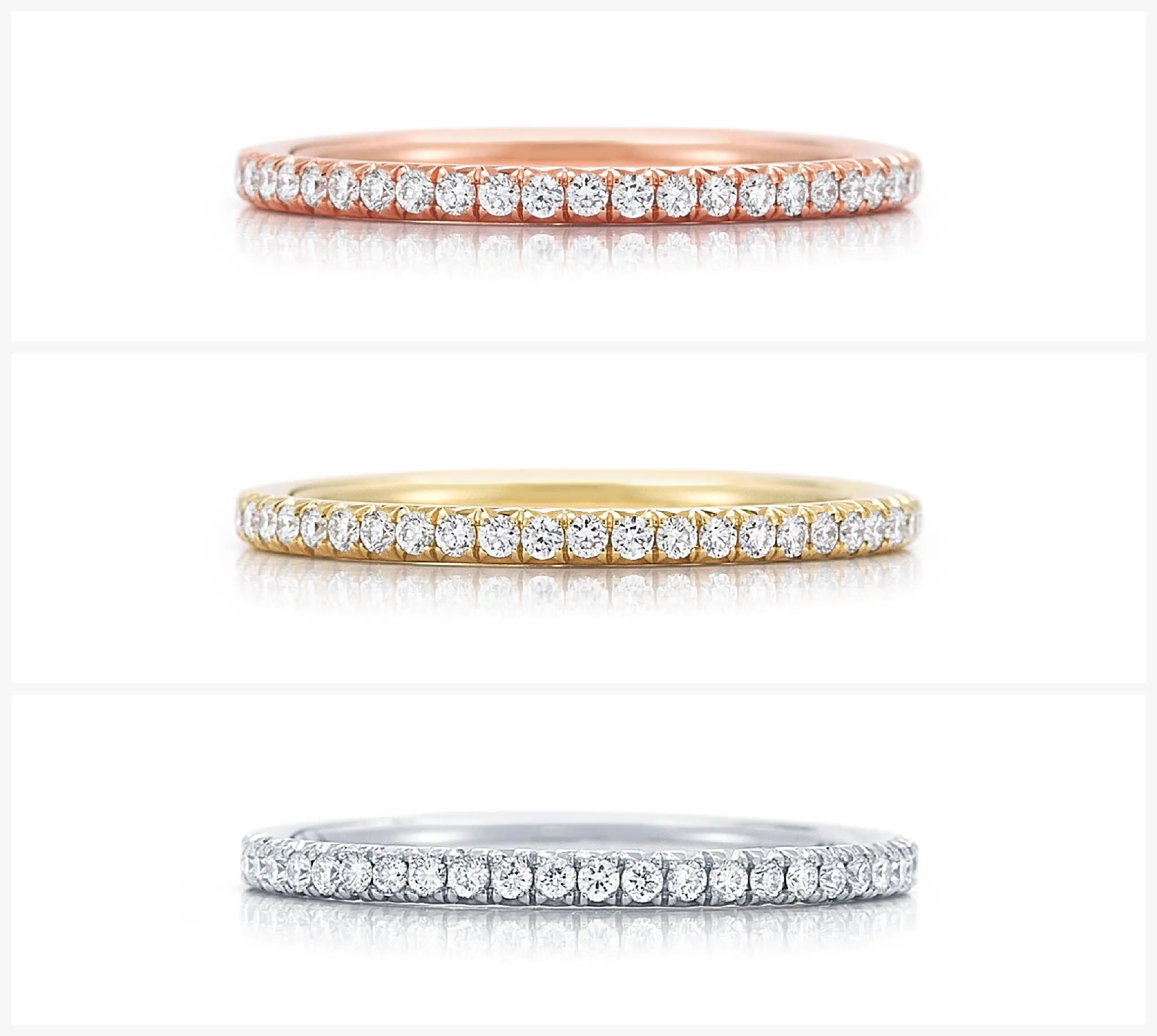 18K DITR Infinity Eternity Ring - TOP Quality Real Natural Diamonds