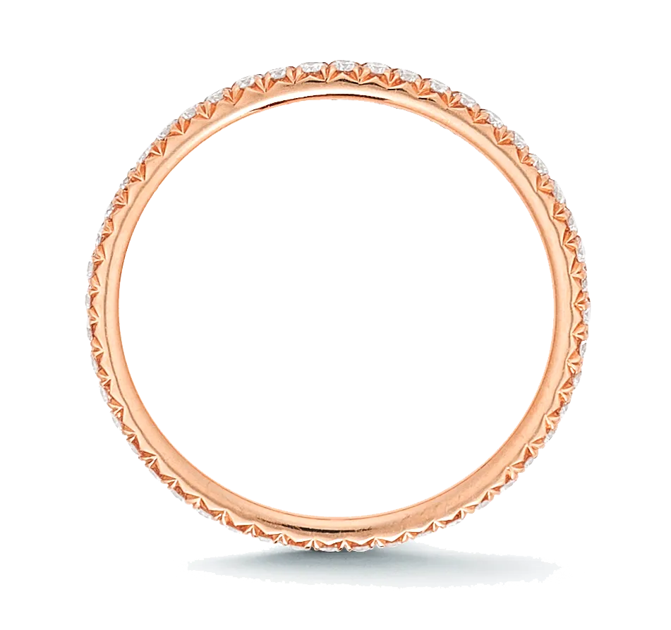 18K DITR Infinity Eternity Ring - TOP Quality Real Natural Diamonds