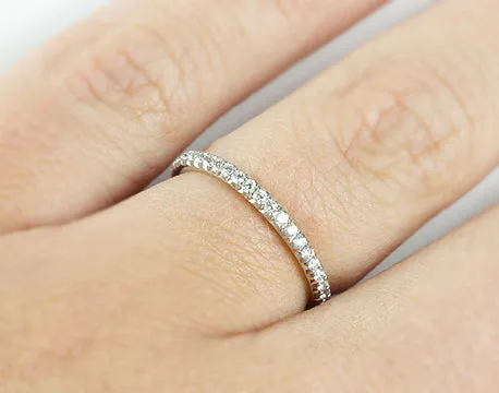 18K DITR Infinity Eternity Ring - TOP Quality Real Natural Diamonds