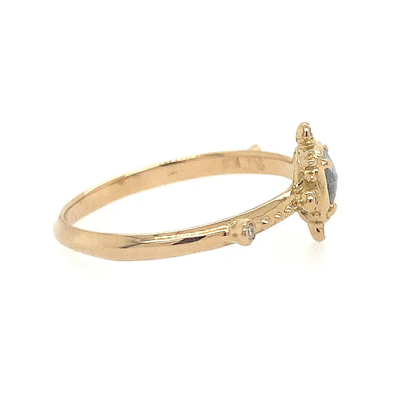 18k Salt   Pepper Nebula Diamond Ring