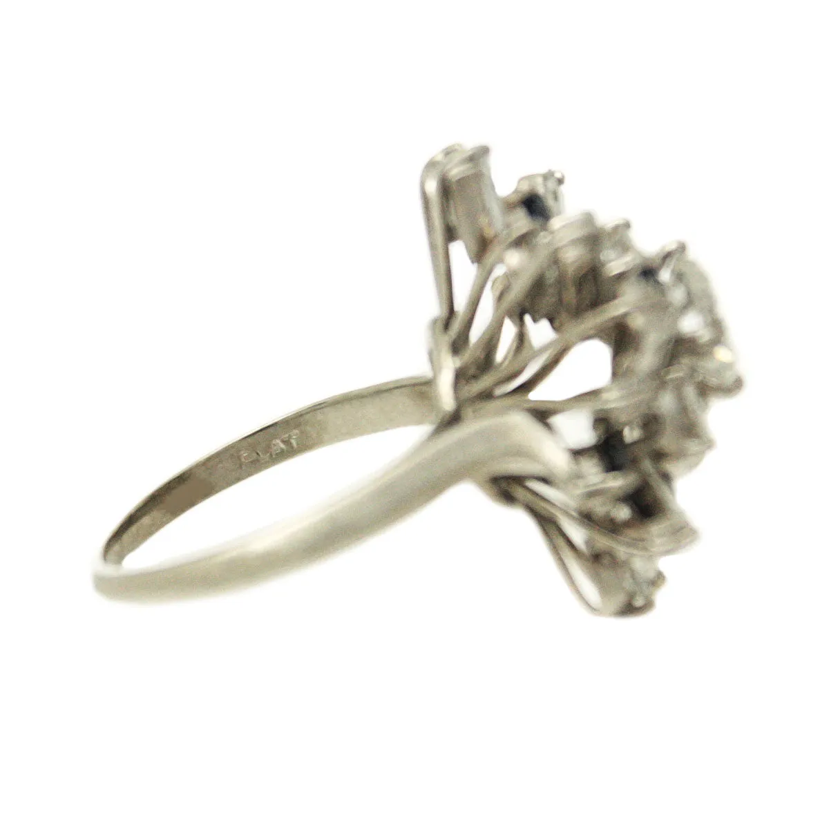 1950s 3.15ct Diamond & Sapphire Cocktail Ring