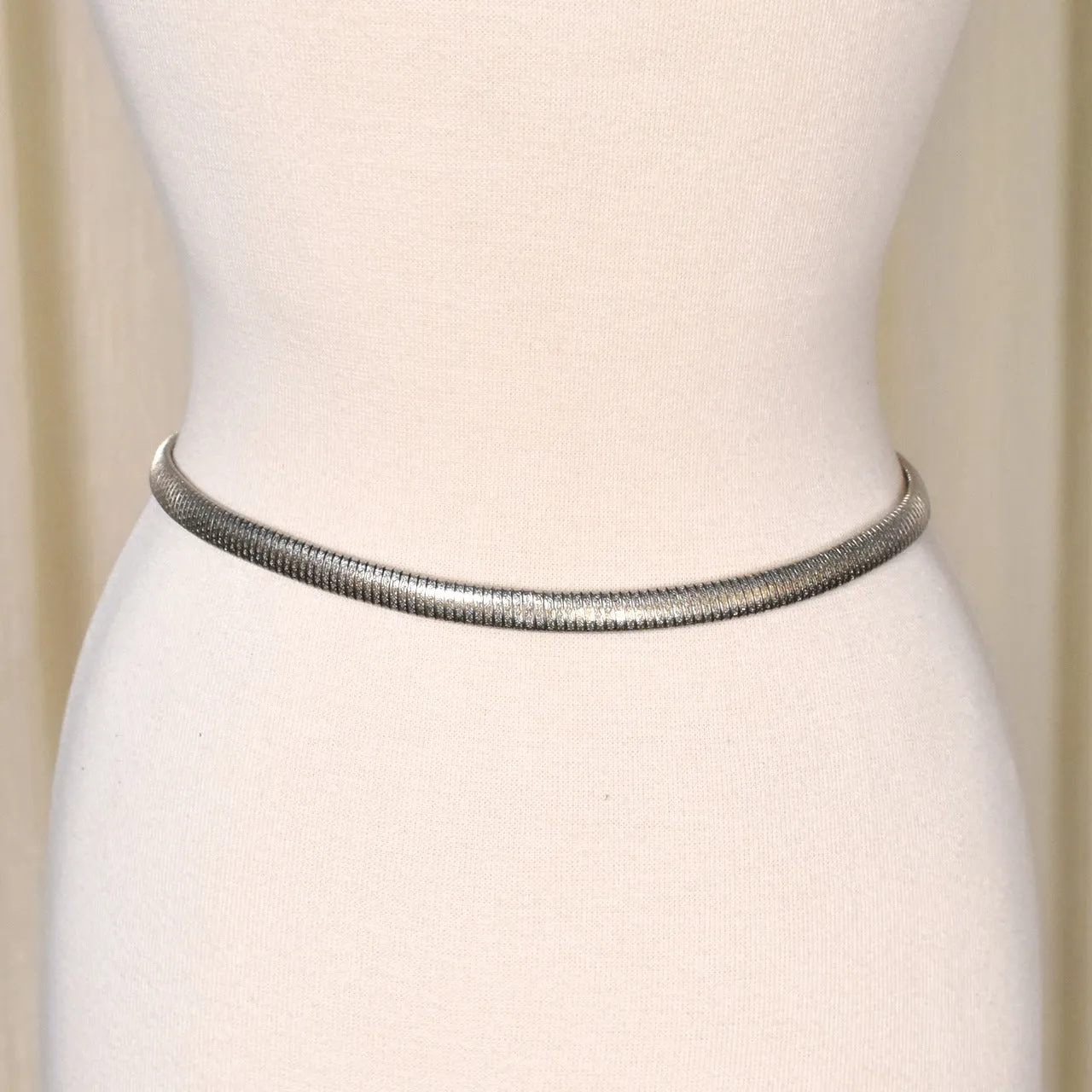 1980s Silver Ring Stretch Belt