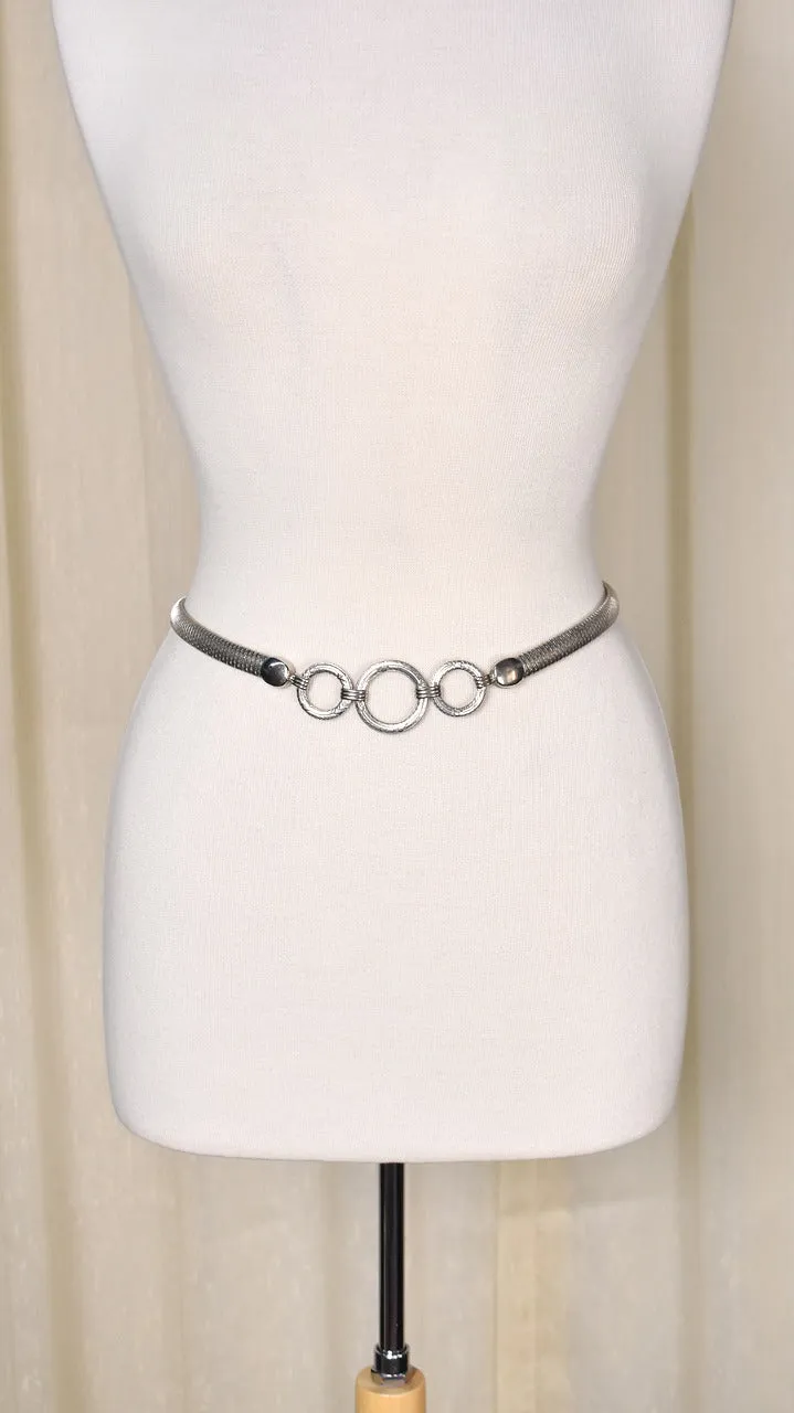 1980s Silver Ring Stretch Belt