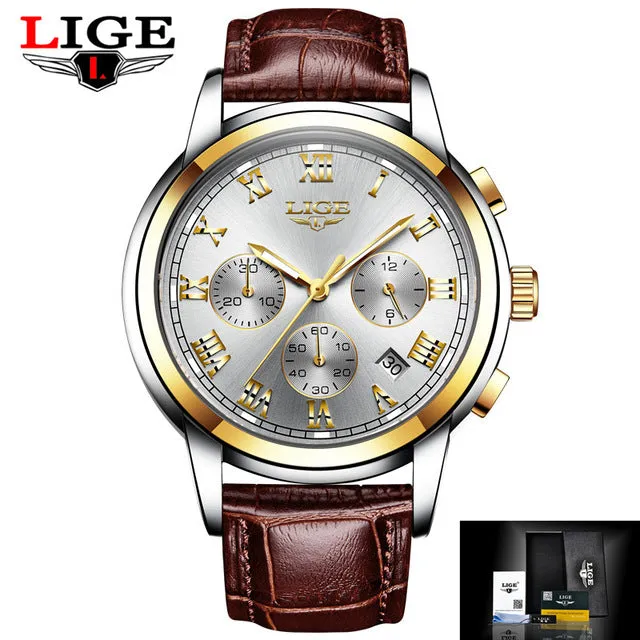 2018 New Watches Men Luxury Brand LIGE