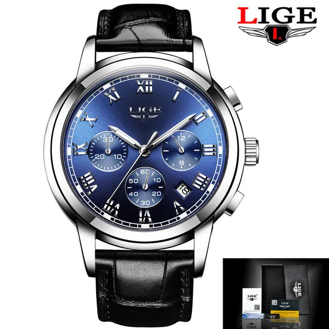 2018 New Watches Men Luxury Brand LIGE