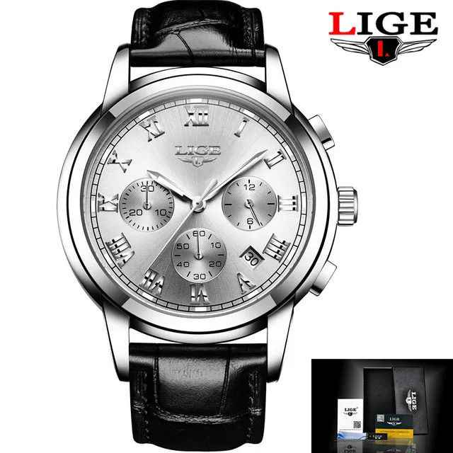 2018 New Watches Men Luxury Brand LIGE