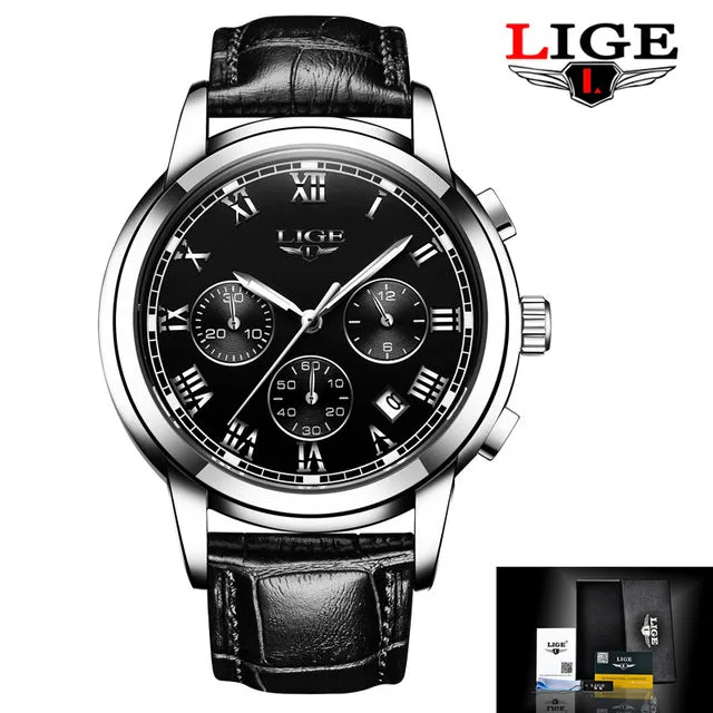 2018 New Watches Men Luxury Brand LIGE