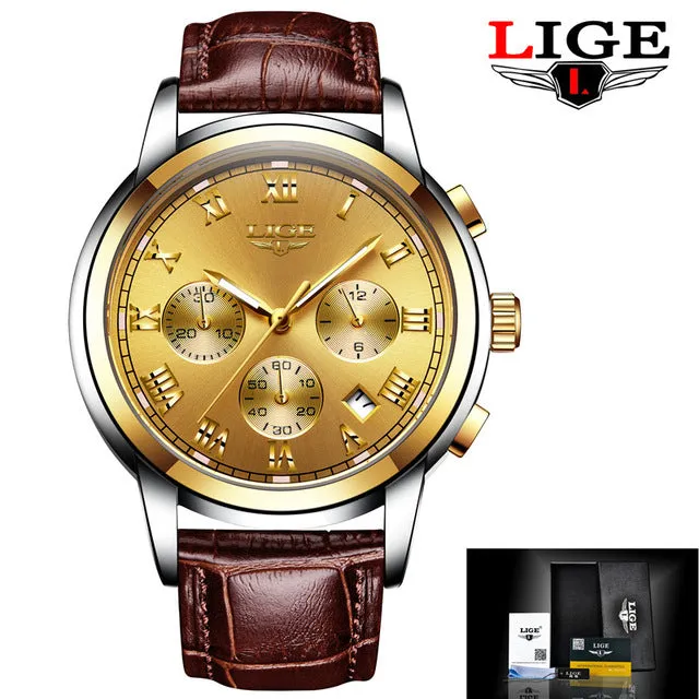 2018 New Watches Men Luxury Brand LIGE