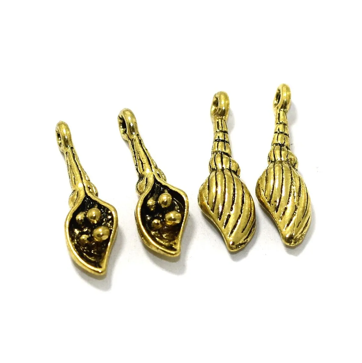 25 Pcs German Silver Charms Golden 21X6mm