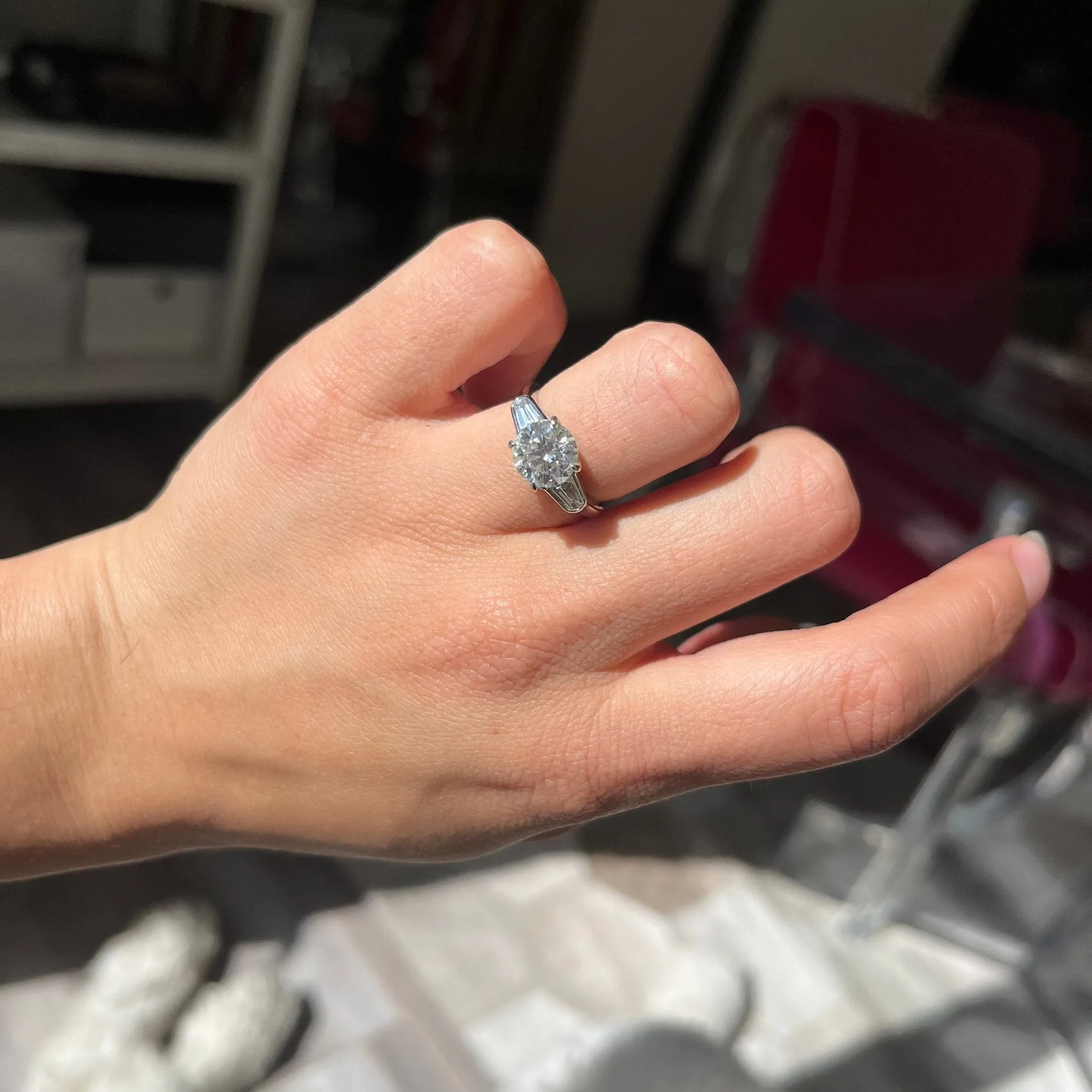 2.68ctw Round Brilliant Cut Diamond Ring, GIA EX EX EX