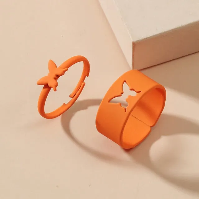 7pcs Fashion Punk joint Ring Set Geometric Twist Minimalist Jewelry Metal circular Golden Ring for Women. Street Dance Accessory.