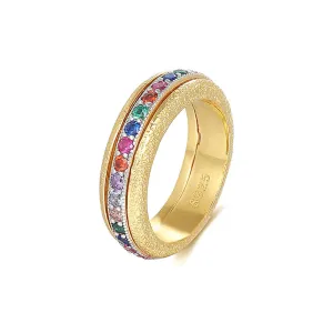925 Silver Vintage Colored CZ Diamond Ring