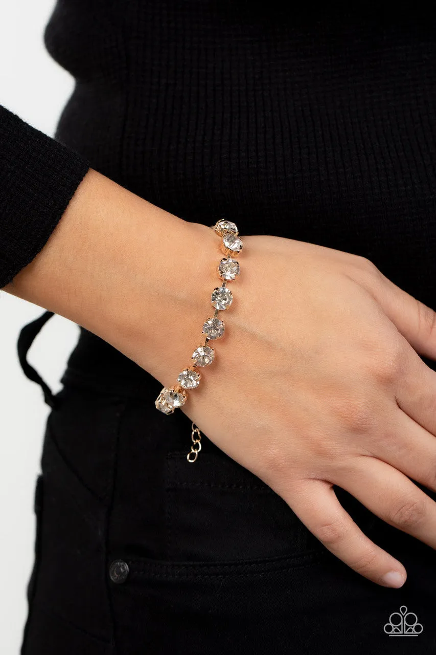 A-Lister Afterglow Gold Paparazzi Bracelet
