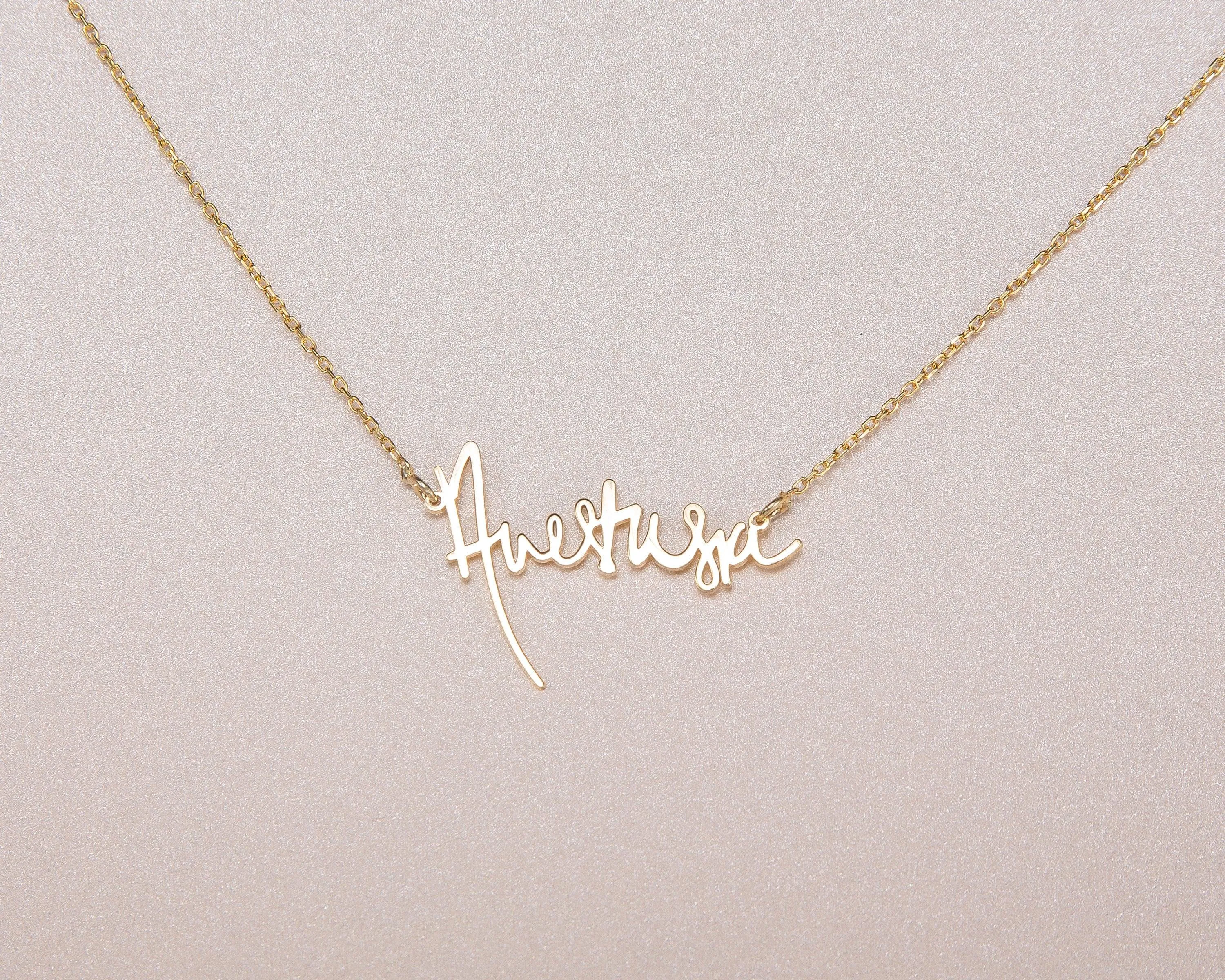 Actual Signature Necklace - 18K Gold Vermeil