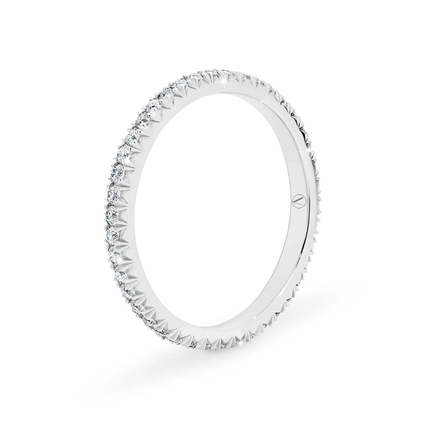 ADRIANA | French Pavé Diamond Ring in Platinum (0.42ct tw.)