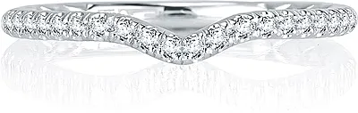 A.Jaffe Contoured Diamond Wedding Band