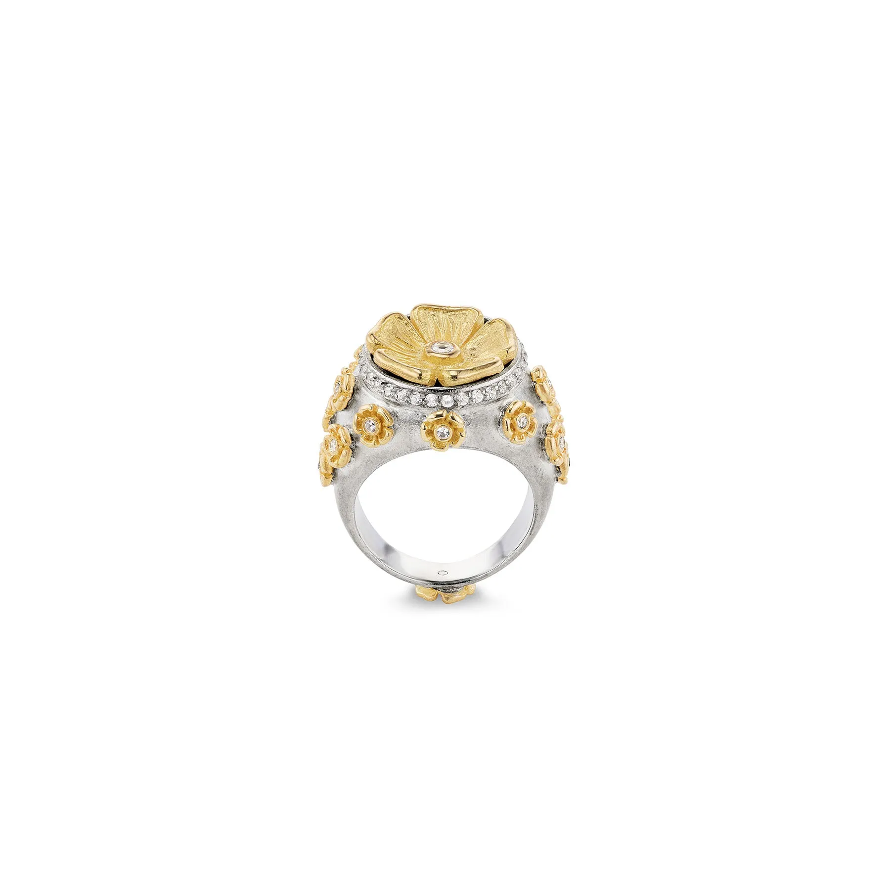 ALL OVER MINI PRIMROSE RING IN 18K GOLD