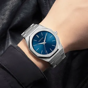 Alloy steel with quartz wristwatch