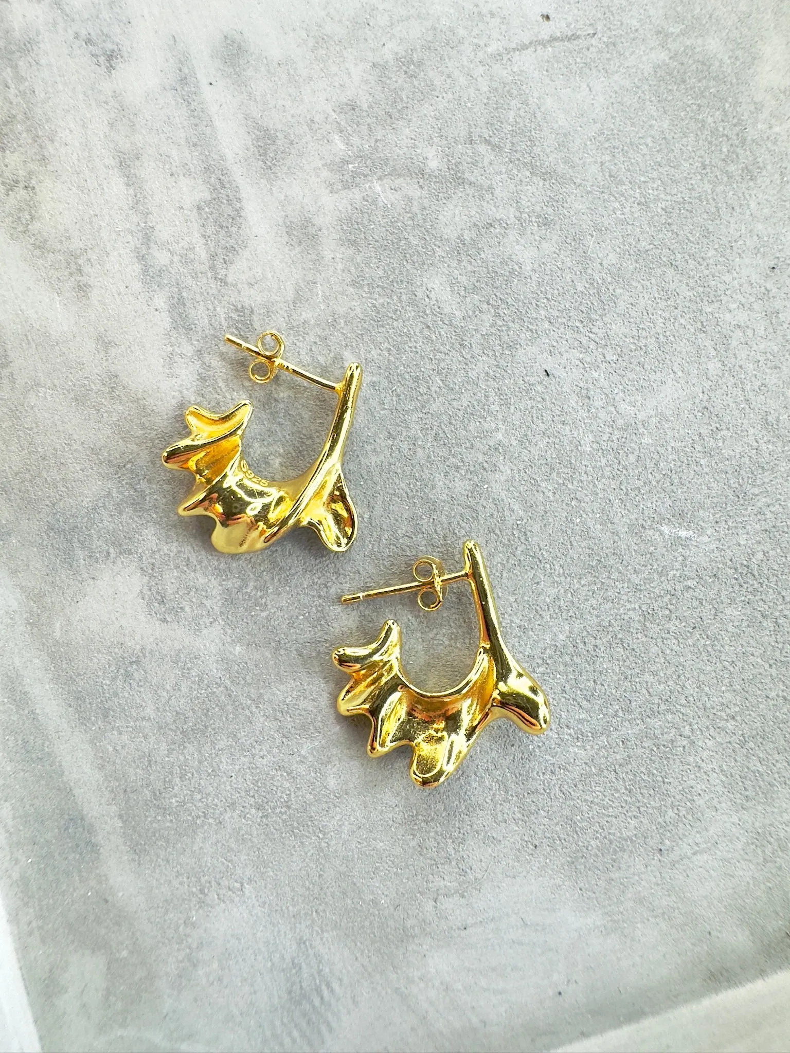 Andcopenhagen - Earrings - 18 carat gold plated 925 sterling silver - Pauline