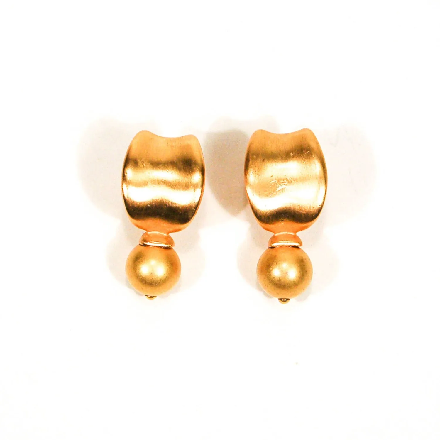 Anne Klein Couture Gold Door Knocker Earrings