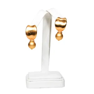 Anne Klein Couture Gold Door Knocker Earrings