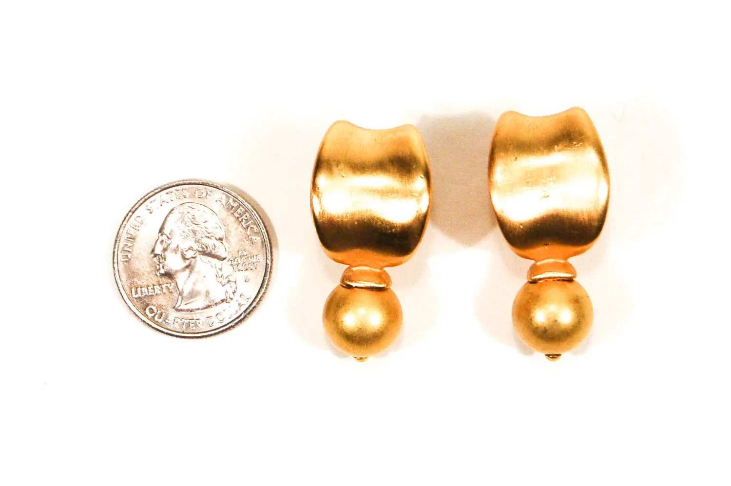 Anne Klein Couture Gold Door Knocker Earrings