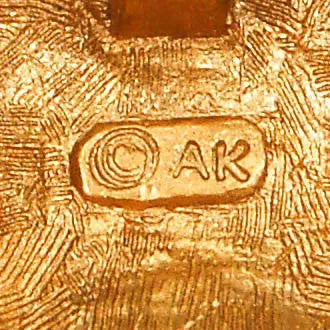 Anne Klein Couture Gold Door Knocker Earrings