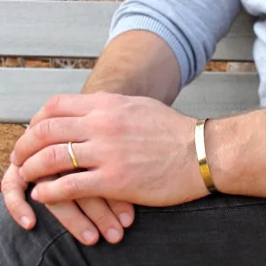 Anniversary Gift Engraved Cuff Bracelet for Men husband bracelet