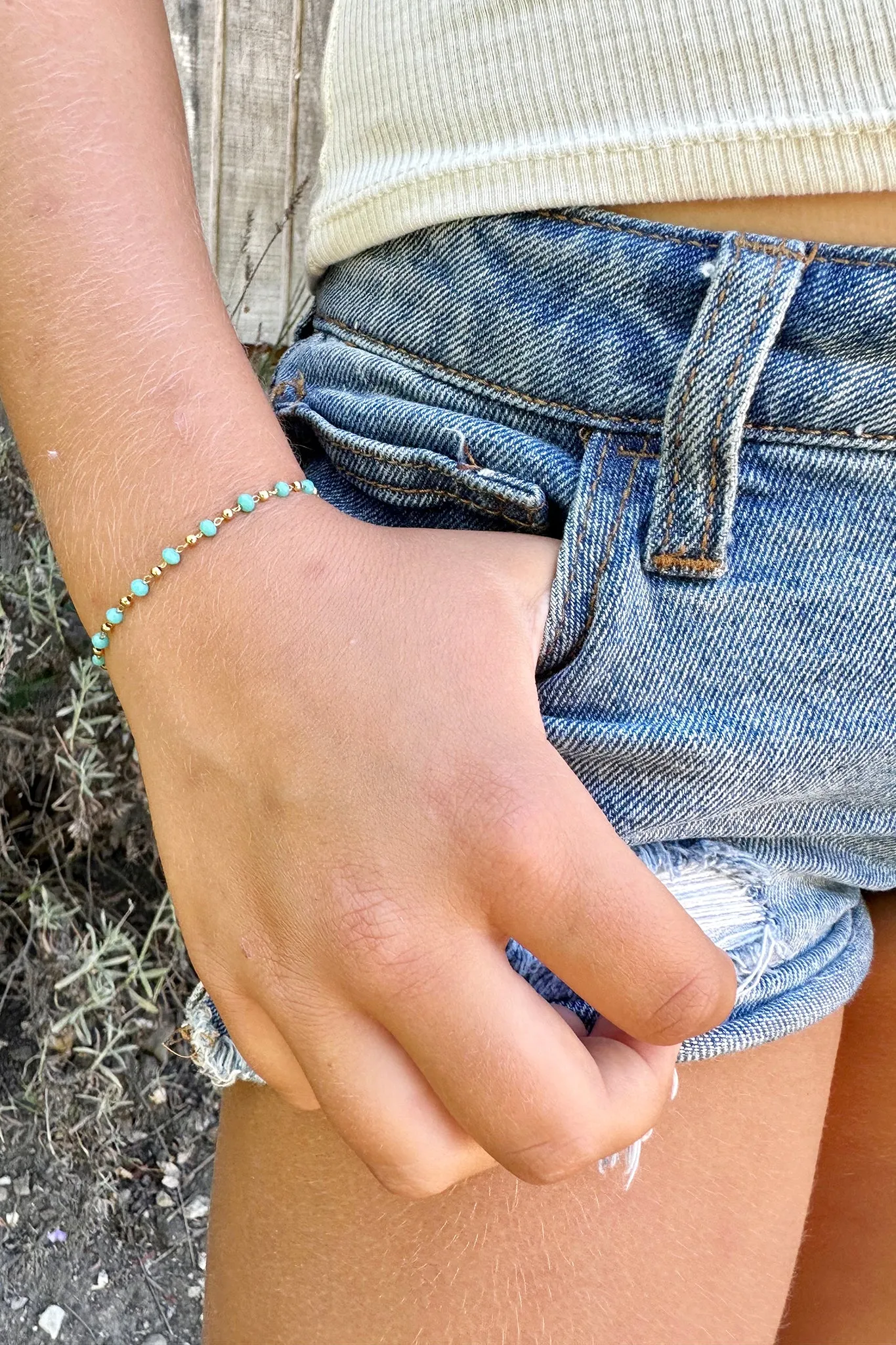 Aquamarine Rosary Bracelet