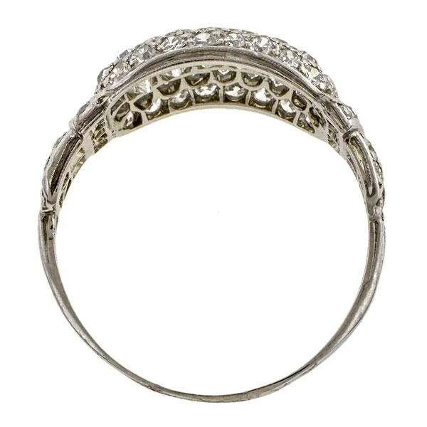 Art Deco Baguette, French & Round Cut Diamond Ring