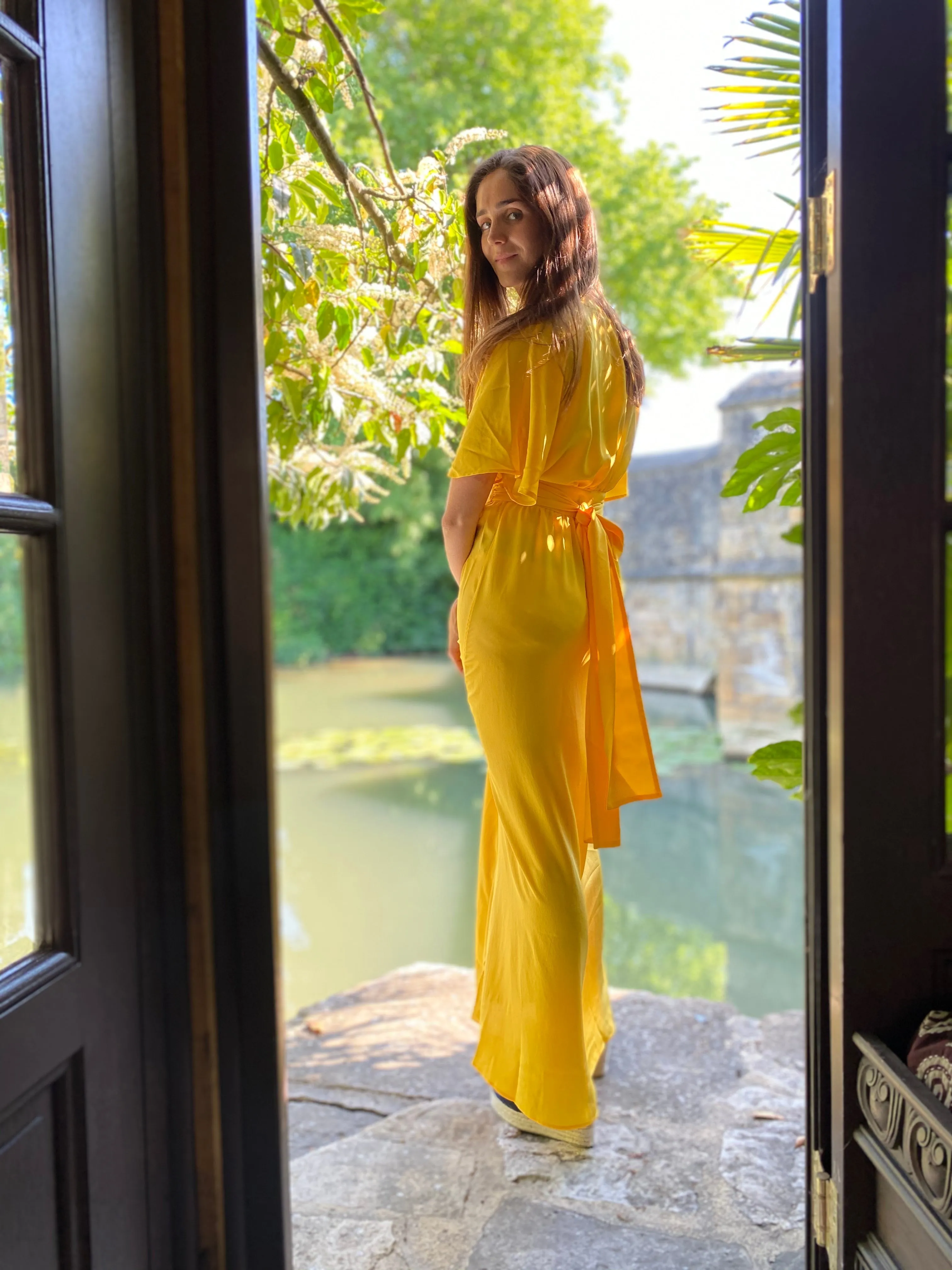 Athena Marie Silk Maxi Dress