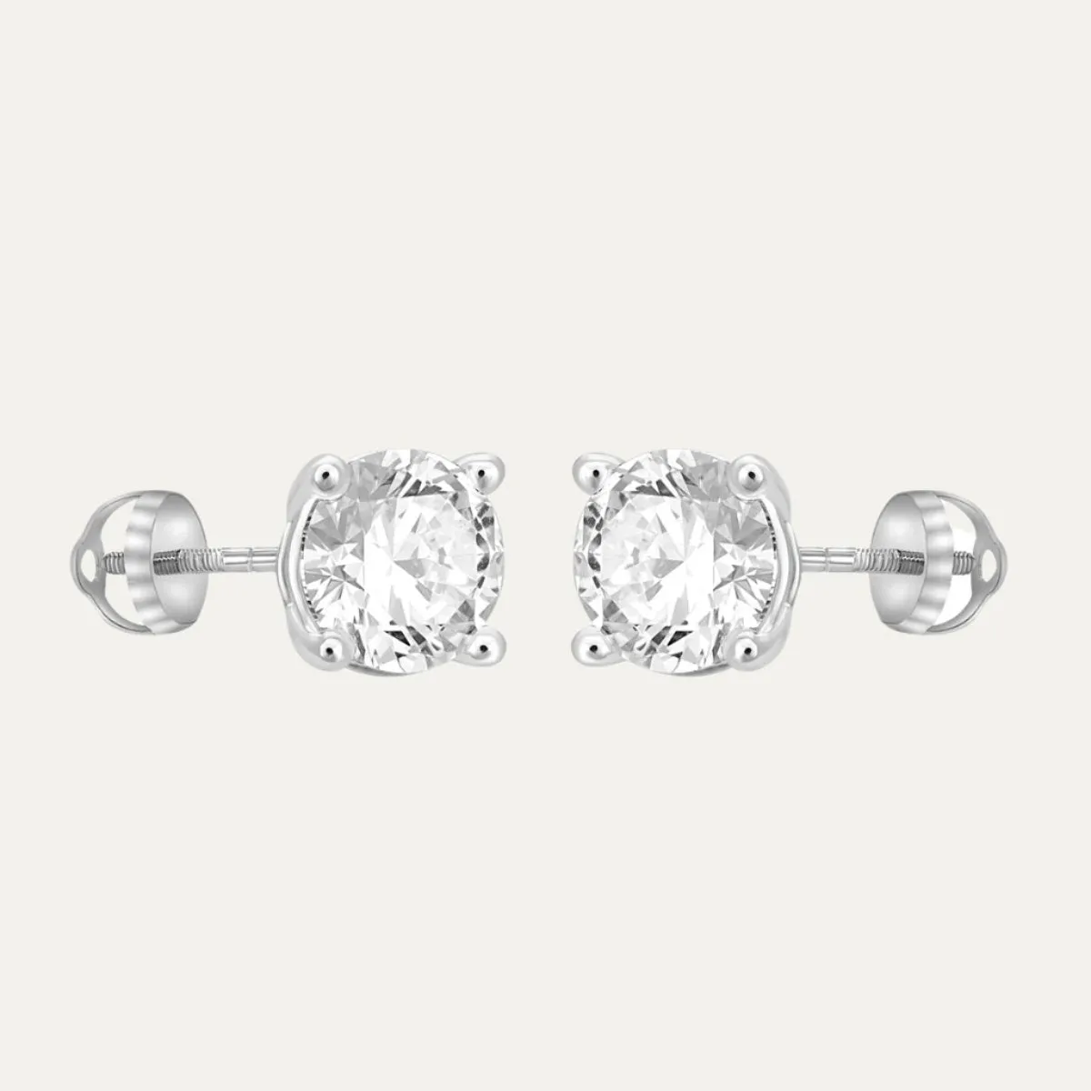 Aukera - Timeless Gold Reflections Solitaire Studs