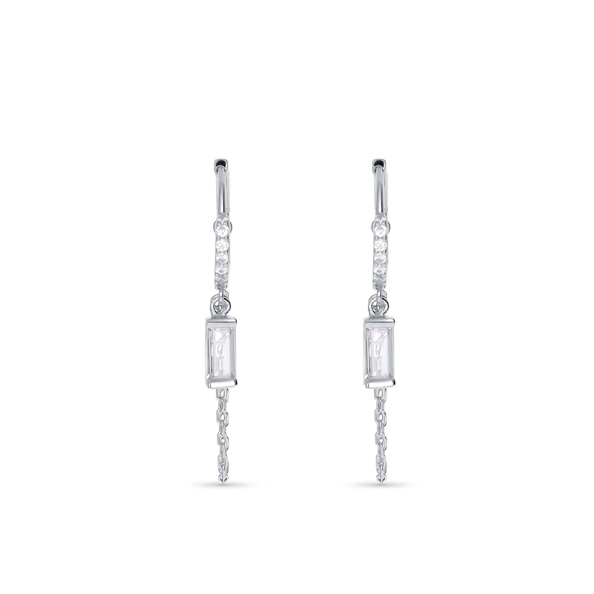 Baguette Chain Earrings