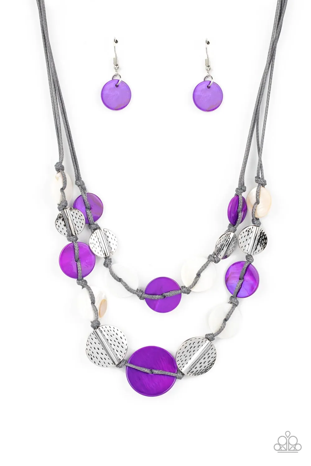 Barefoot Beaches - Purple Necklace - Paparazzi Accessories